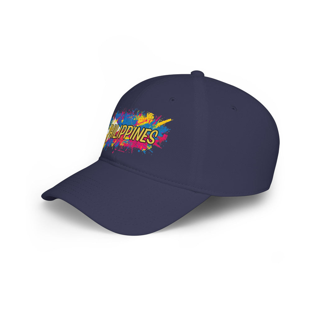 Philippines Paint Splash Baseball Cap — Colorful Filipino Pride Hat