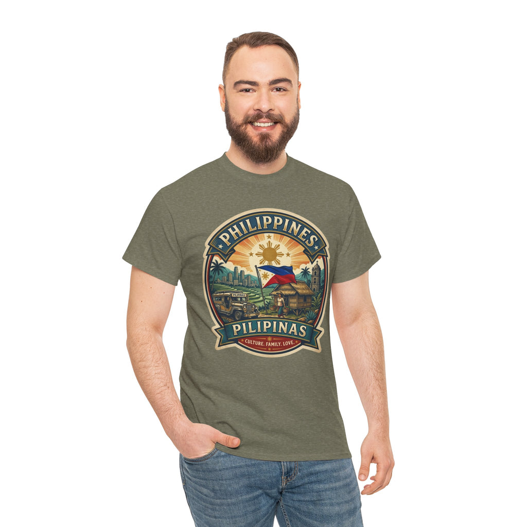 Philippines Vintage Badge T-Shirt – Filipino Pride Travel Tee
