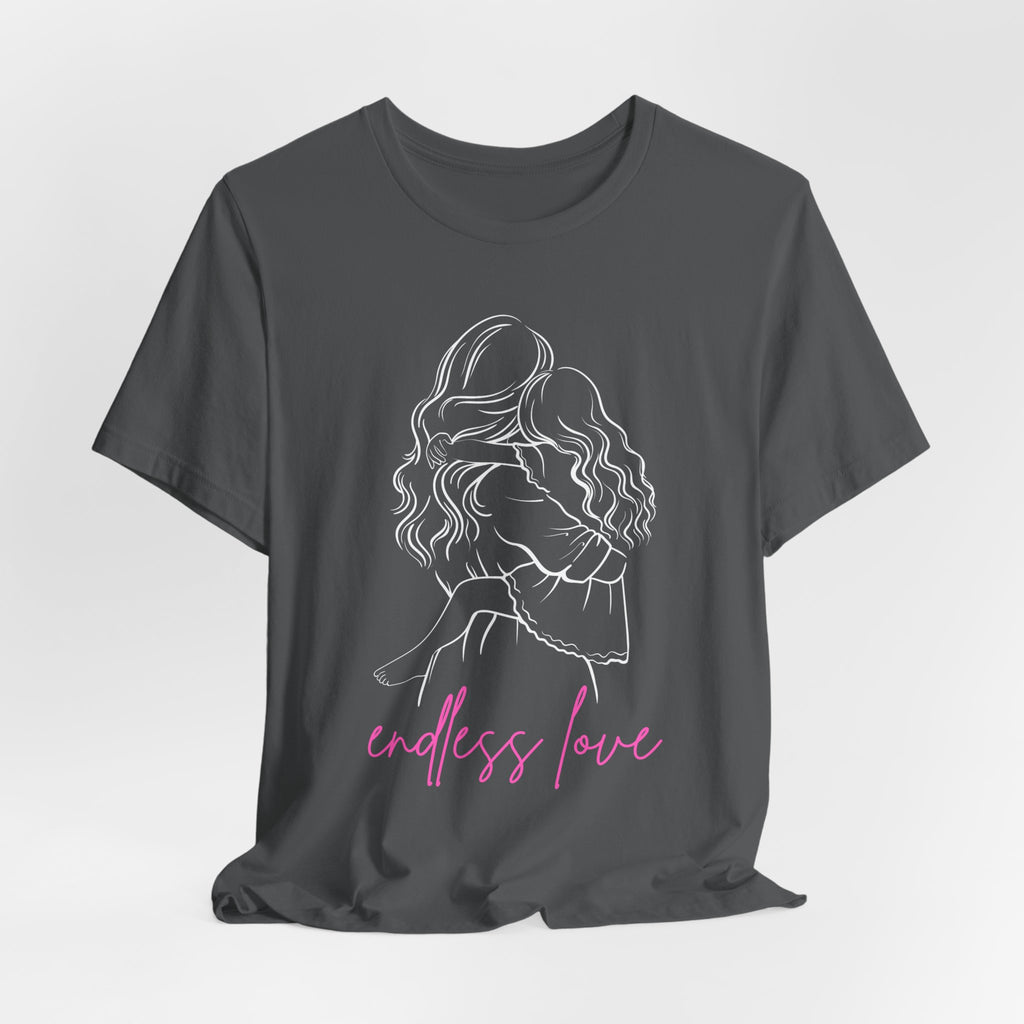 Endless Love Graphic Tee — Minimal Pink Script Mother & Daughter Romantic Shirt