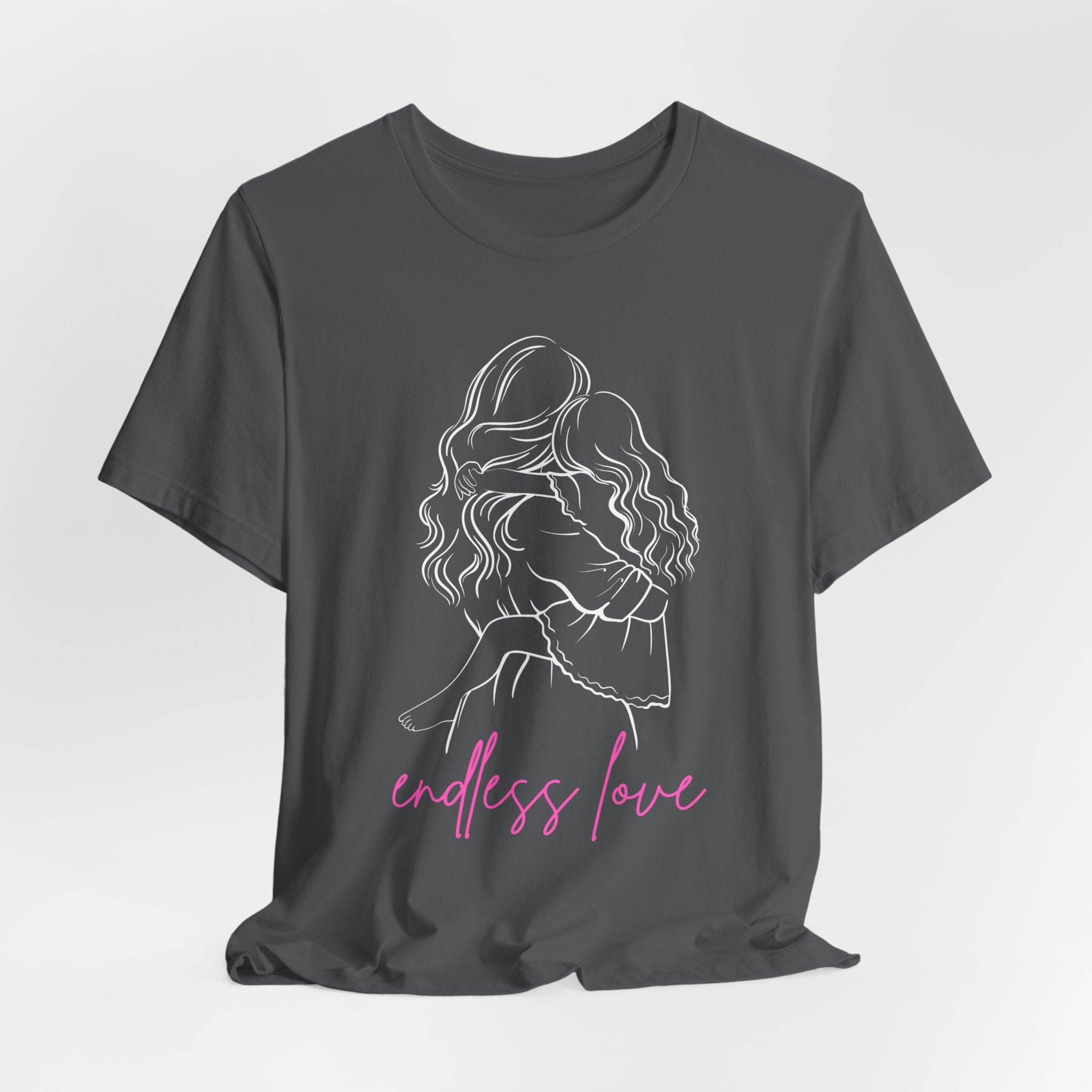 Endless Love Graphic Tee — Minimal Pink Script Mother & Daughter Romantic Shirt